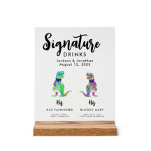 Dinosaur 2 Bräutigams Hochzeit Signature Drinks