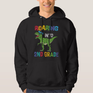 Dinosaur 2. Klasse Rückkehr zur Schule Kinder Gesc Hoodie