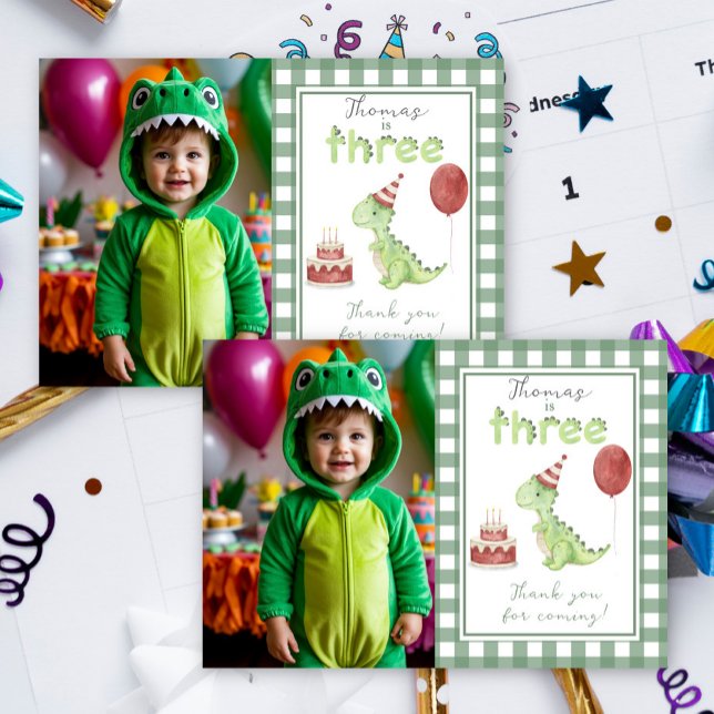 Dinosaur 3. Geburtstag Danke (Von Creator hochgeladen)