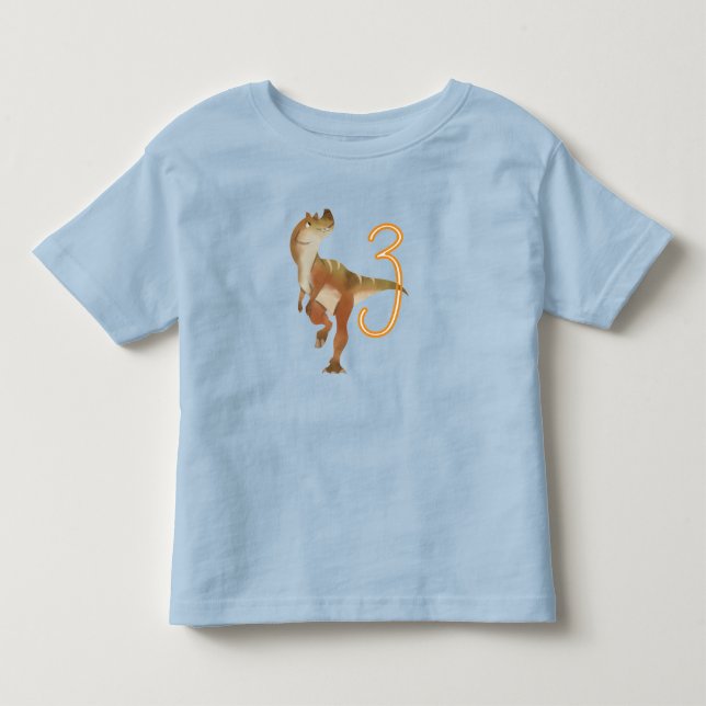 Dinosaur 3. Geburtstag Kleinkind T-shirt (Vorderseite)