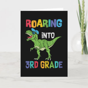 Dinosaur 3. Klasse Rückkehr zur Schule Kinder Gesc Karte