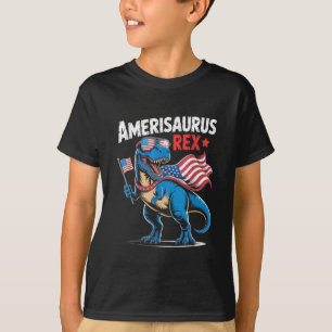 Dinosaur 4. Juli Jungen Mädchen Männer Amerisaurus T-Shirt