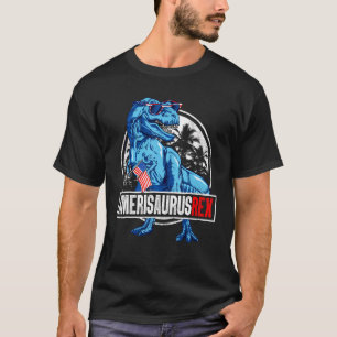 Dinosaur 4. Juli Kinder Junge Männer Amerisaurus R T-Shirt