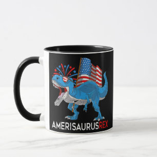 Dinosaur 4. Juli Kinder Jungen Männer Amerisaurus Tasse