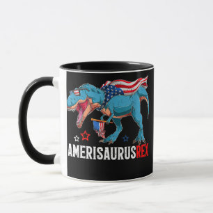 Dinosaur 4. Juli Kinder Jungen Männer Amerisaurus Tasse