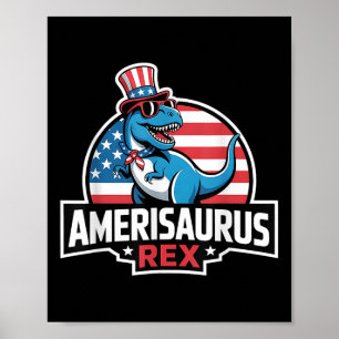 Dinosaur 4. Juli Männer Frauen Jungen Mädchen Amer Poster