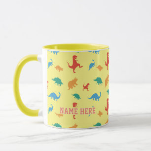 Dinosaur 5. Geburtstagsparty Milestone Gästebuch Tasse