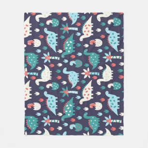 Dinosaur-Abenteuer-Nahtloses Design Fleecedecke