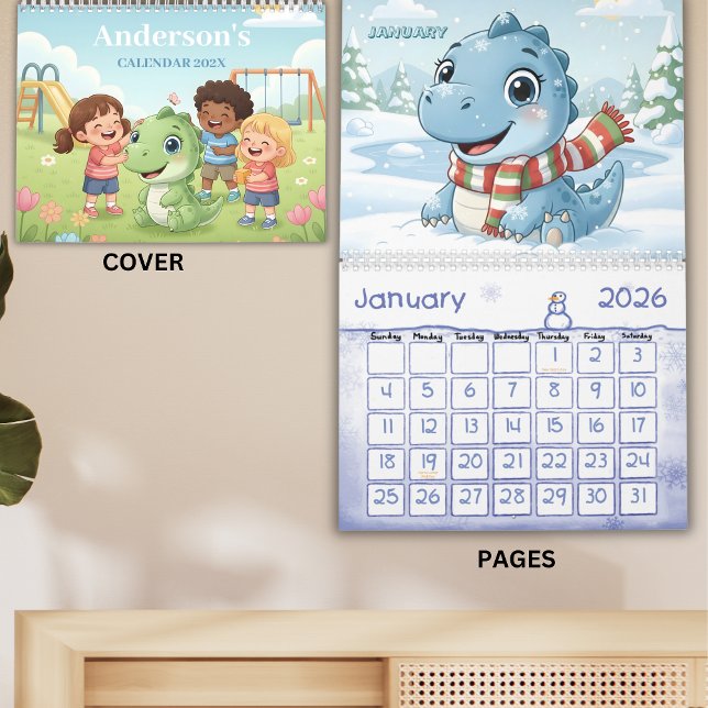 Dinosaur-Abenteuer Personalisierter Kinderkalender Kalender (Von Creator hochgeladen)