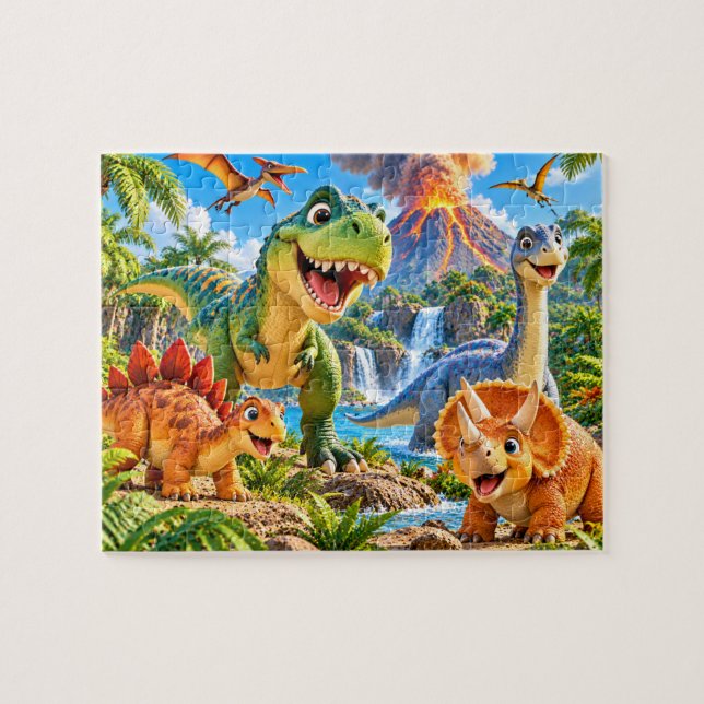 Dinosaur-Abenteuer Puzzle (Horizontal)