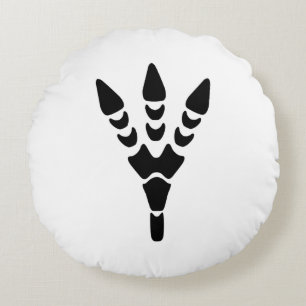 Dinosaur Abgeschieden Footprint Rundes Kissen