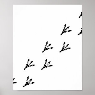 Dinosaur Abgeschieden Footprint Train Poster