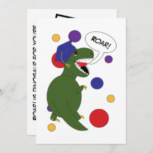Dinosaur Abschluss Funny Personalize Foto Ankündigung