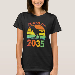 Dinosaur-Abschlussklasse 2035 Wachse mit mir erste T-Shirt