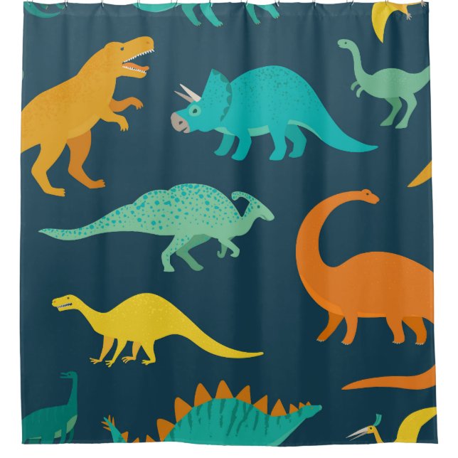 Dinosaur Adventure: Das Kinderzimmer der Kinder Duschvorhang (Vorderseite)