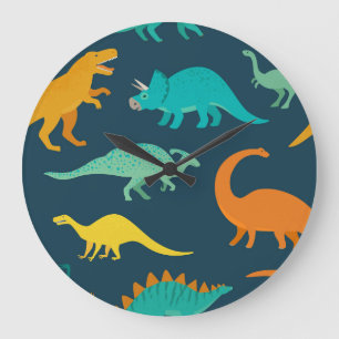 Dinosaur Adventure: Das Kinderzimmer der Kinder Große Wanduhr