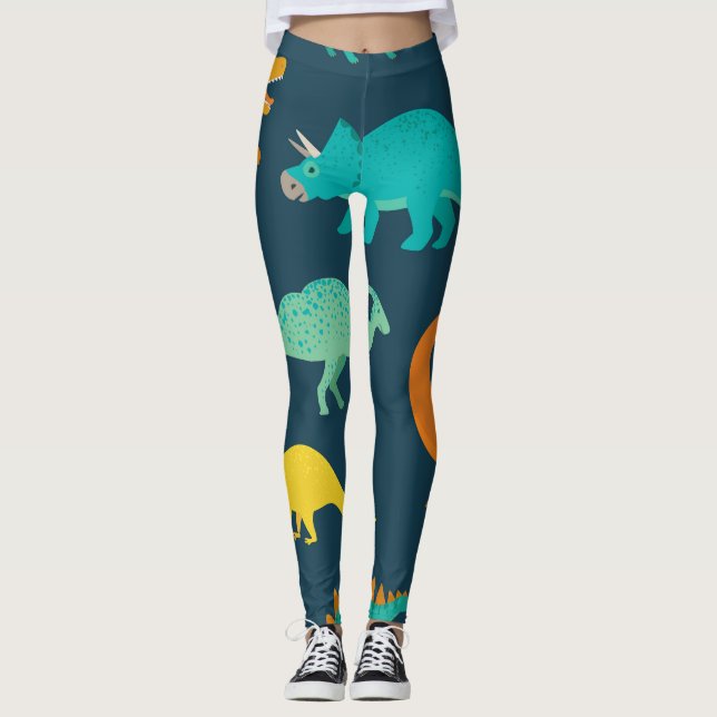 Dinosaur Adventure: Das Kinderzimmer der Kinder Leggings (Vorderseite)