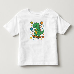 Dinosaur Adventure - Niedliches Skateboarding Dino Kleinkind T-shirt