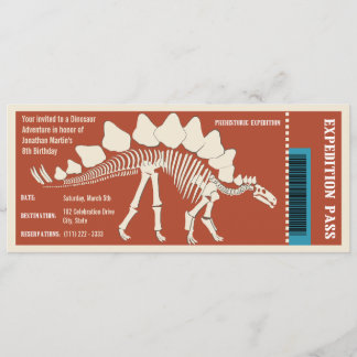 Dinosaur Adventure Pass Einladung