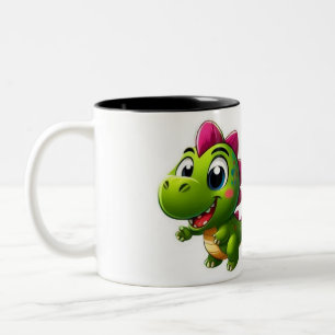 Dinosaur Adventure Sticker Zweifarbige Tasse