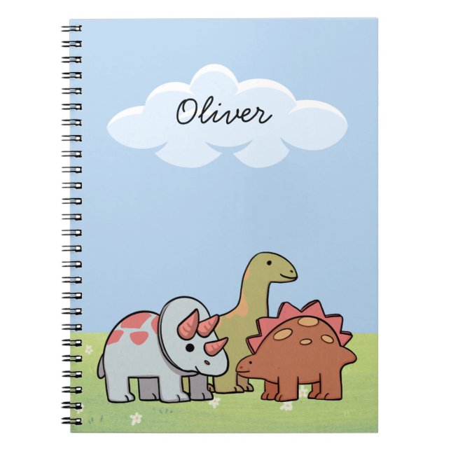 Dinosaur Adventures-Notebook Notizblock (Vorderseite)