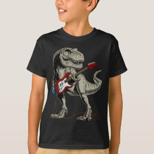 Dinosaur Akustik-Elektrischer B-Gitarre Spieler  T-Shirt