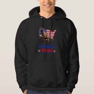 Dinosaur American Flag 4. Juli Patriotic Hoodie