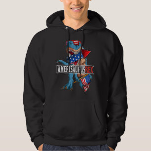 Dinosaur Amerisaurus Rex Men Boys Vierte 4. Ju Hoodie