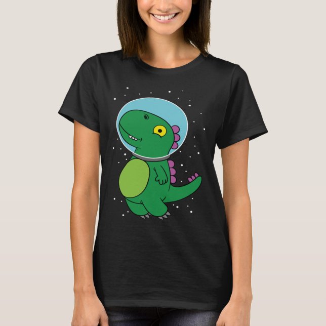 Dinosaur astronaut children's gift for space fans T-Shirt (Vorderseite)