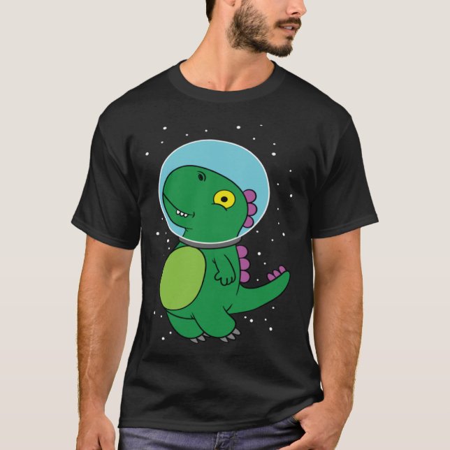 Dinosaur astronaut children's gift for space fans T-Shirt (Vorderseite)