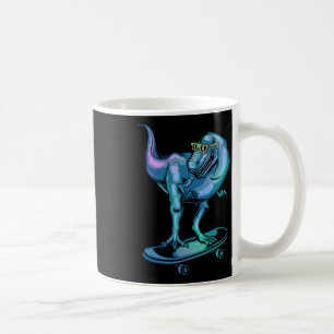 Dinosaur auf Skateboard Skateboard fahrender Dinos Kaffeetasse