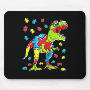 Dinosaur Autismus Bewusstsein Puzzle Piece Jungs K Mousepad