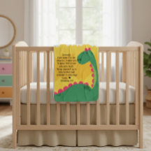 Dinosaur Baby Blanket mit einer benutzerdefinierte