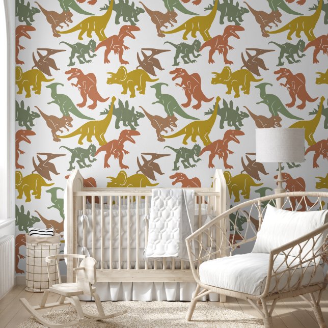 Dinosaur Baby Boy Kinderzimmer Peel & Stick Remova Tapete (Kinder)