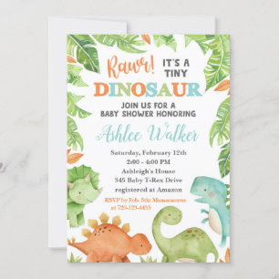 Dinosaur Baby Dusche Einladung Dino Baby Einladung