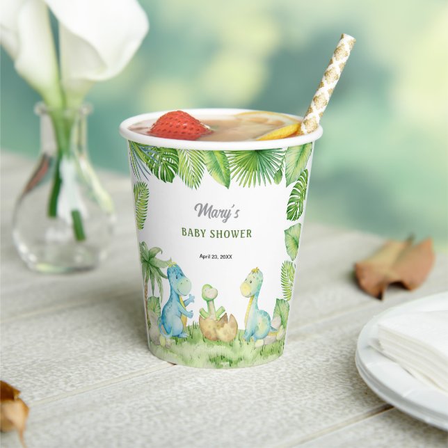 Dinosaur Baby Dusche Pappbecher (In Situ)