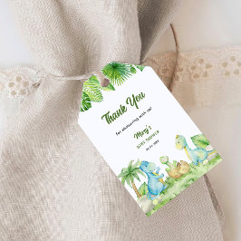 Dinosaur Baby Dusche Vielen Dank Geschenkanhänger