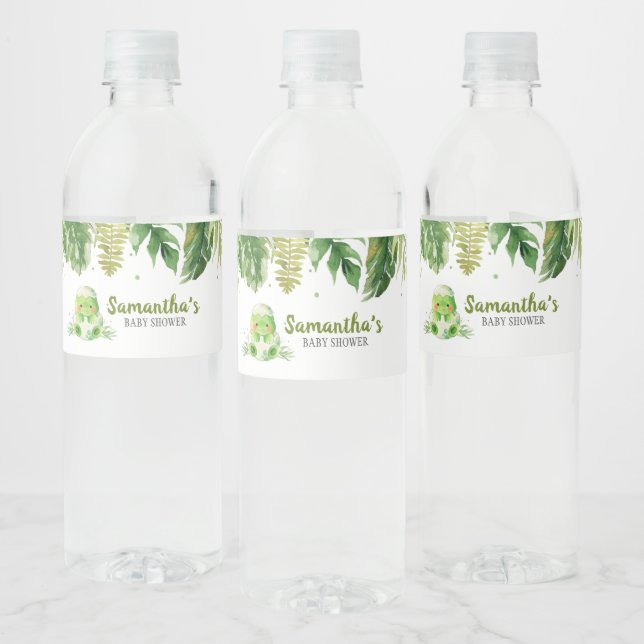 Dinosaur Baby Dusche Wasserflaschenetikett (Flaschen)