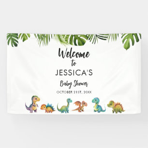 Dinosaur Baby Dusche Willkommen Banner