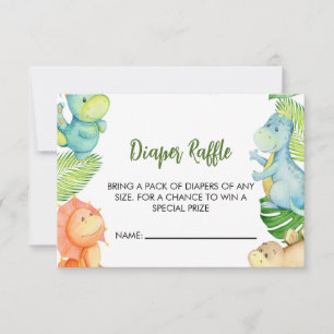 Dinosaur Baby Duwer Diaper Raffle