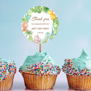 Dinosaur Baby Runder Aufkleber