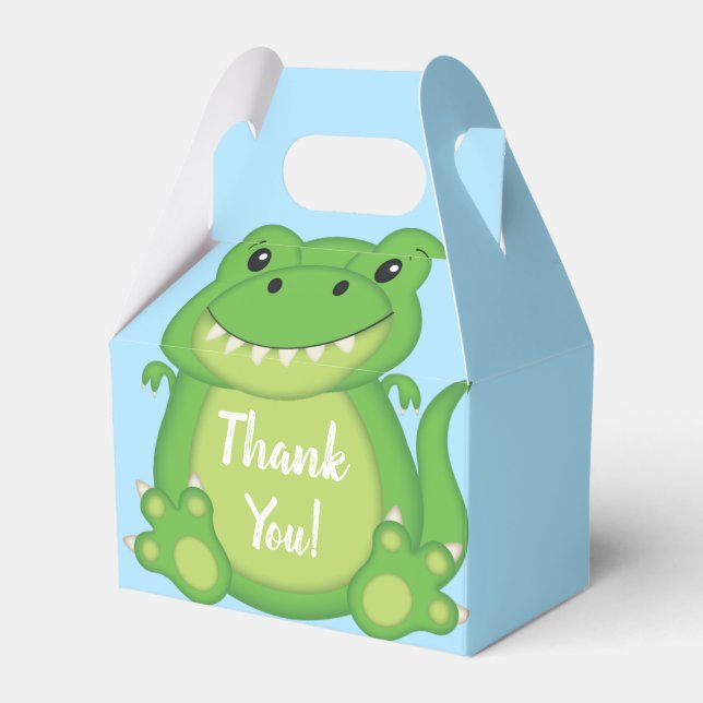 Dinosaur Baby Shower T-Rex Geschenkschachtel (Vorderseite)