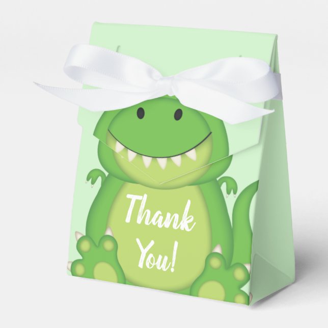 Dinosaur Baby Shower T-Rex Geschenkschachtel (Vorderseite)