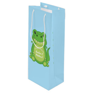 Dinosaur Baby Shower T-Rex Geschenktüte Für Weinflaschen