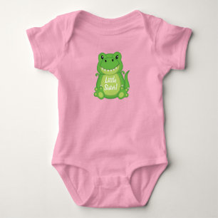 Dinosaur-Baby-Shower T-Rex Rosa Mädchen Baby Strampler