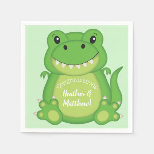 Dinosaur Baby Shower T-Rex Serviette