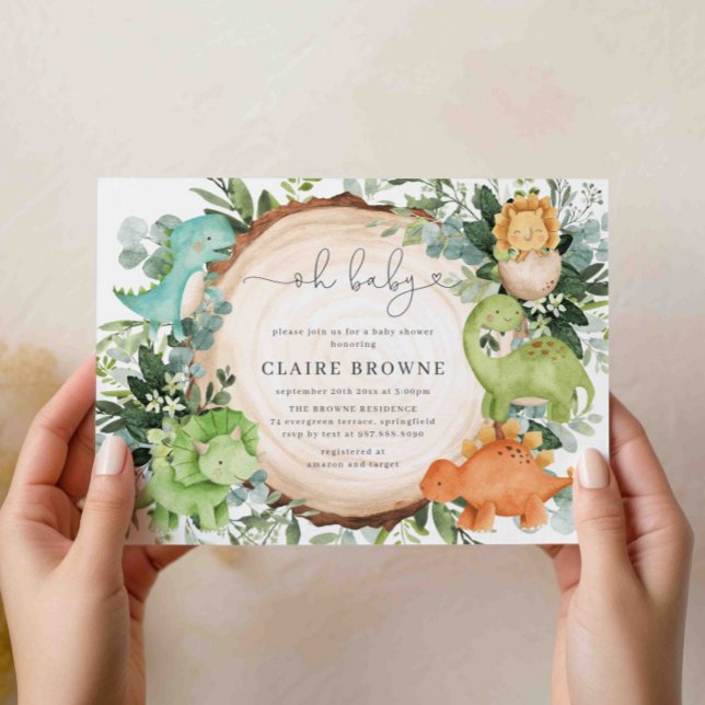 Dinosaur Babydusche Einladung (Von Creator hochgeladen)