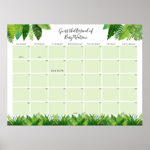 Dinosaur Babydusche Ratschlag Fälligkeitsdatum Poster