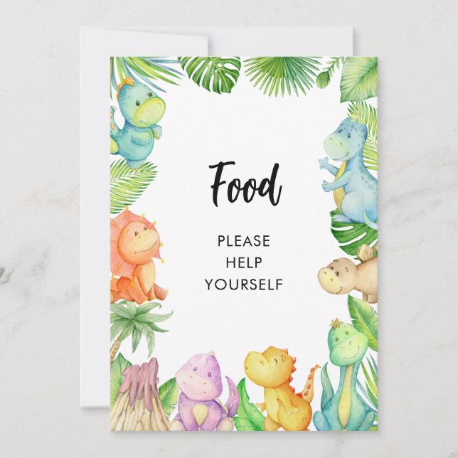 Dinosaur Babyduschkarte Einladung (Vorderseite)