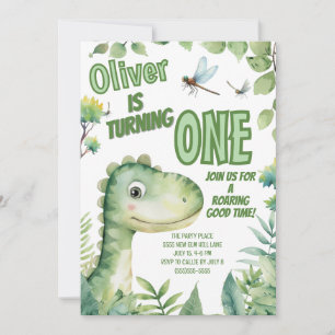 Dinosaur Babys 1. Geburtstag: Brüllend gute Zeit  Einladung